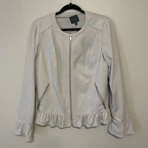 Ruffles suede jacket